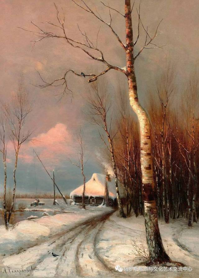 俄罗斯雪景油画作品图片