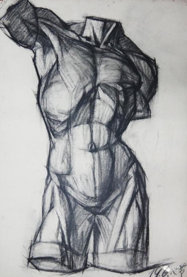 冯健辛《课堂人体素描》素描,79×55 cm,1979年