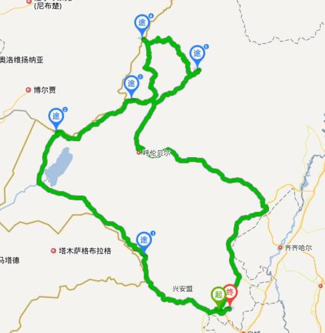 黑山頭→室韋→根河→海拉爾→扎蘭屯→烏蘭浩今天是行程的第一天