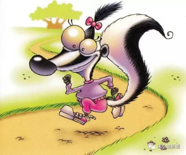 朱小迪英語拼讀:the skunk jogs(臭鼬去慢跑)