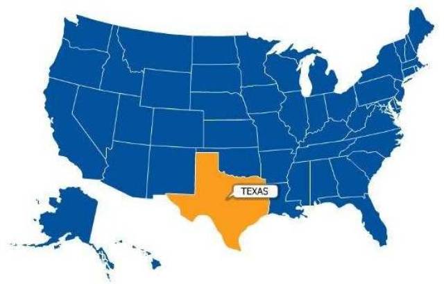 德克萨斯州行政区地图图片