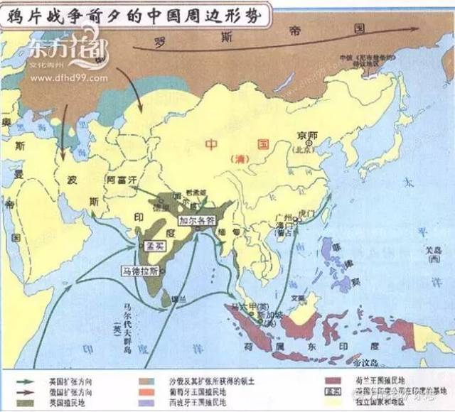 鸦片战争形势图