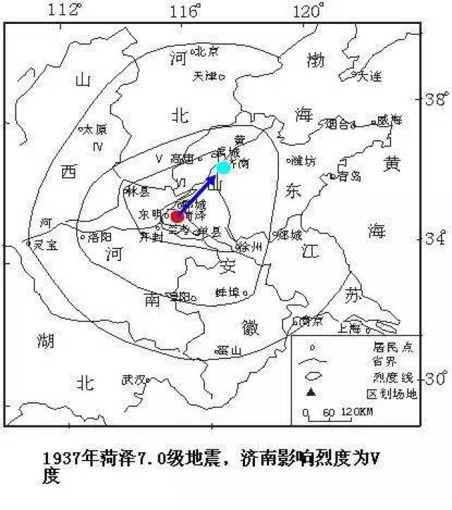 最大的一次是1668年郯城8.5級大地震, 濟南的烈度為8級.