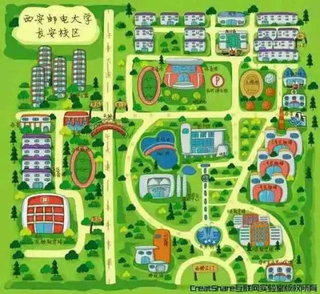 西安邮电大学地图图片