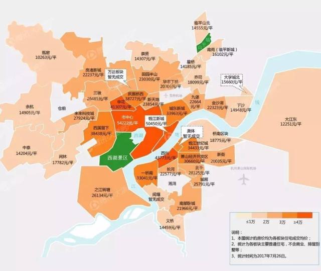 圖片來源於8月2日騰訊房產杭州站 在活躍的39個樓市板塊中,61%左右