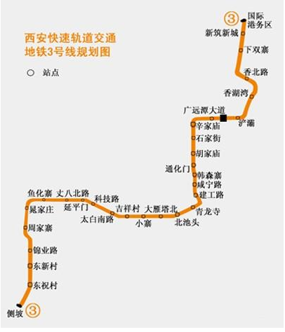 西安地铁3线路图片