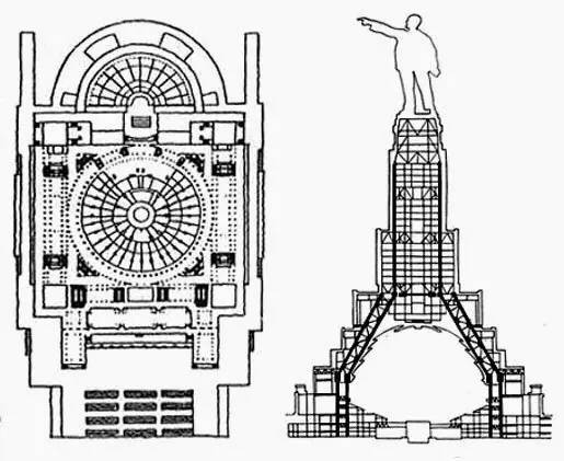 苏维埃宫殿最终设计图图片