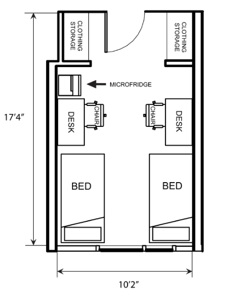 单人间 1/room with bath 空调出门右拐就是北