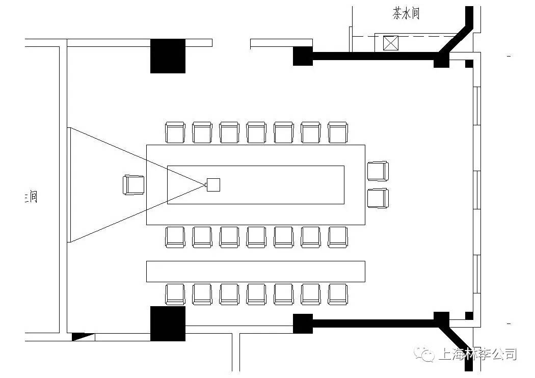 50人会议室平面图图片