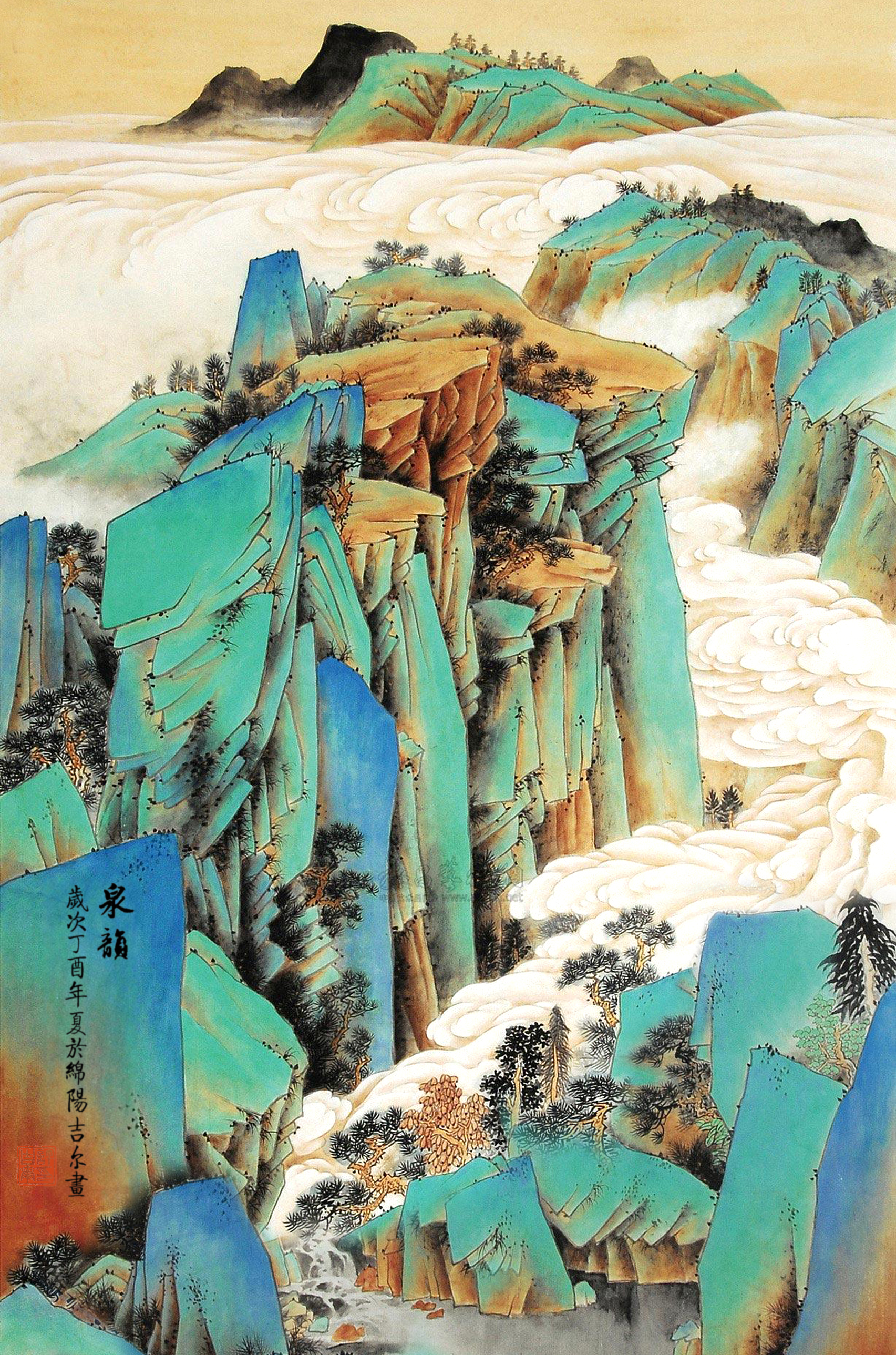 许吉尔是来自湖南崀山脚下的实力派山水画家,身心沁润在自然万物之中
