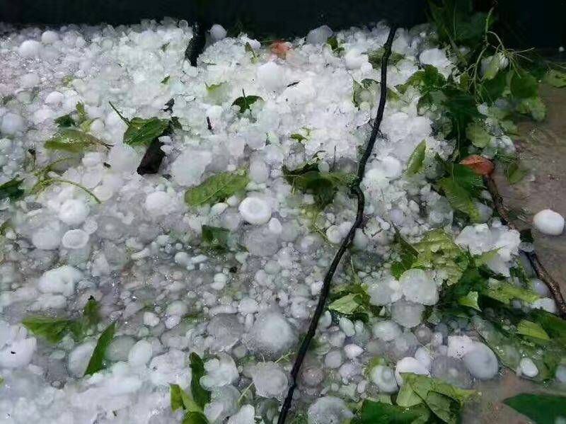 江西出現強對流天氣,冰雹大如鴿蛋似下雪