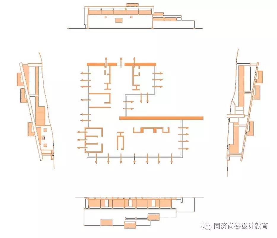 山语间手绘图图片