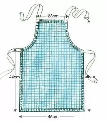 用舊衣服自制的一條漂亮的孩子畫畫圍裙