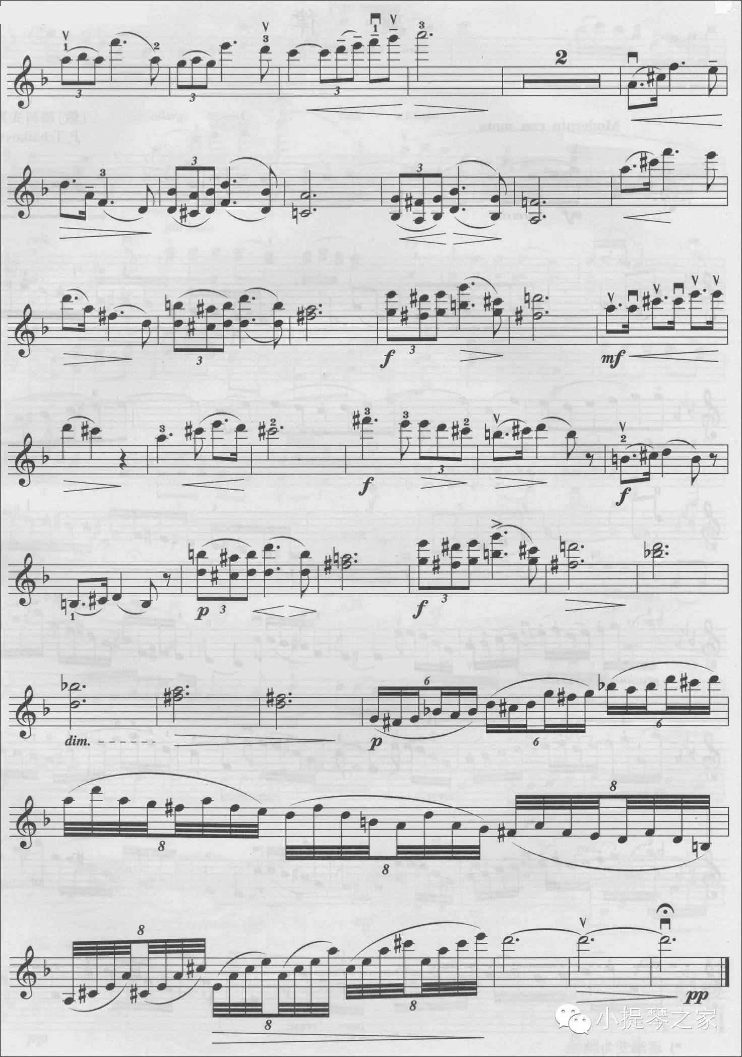 小提琴:《小夜曲(serenade)》附乐谱