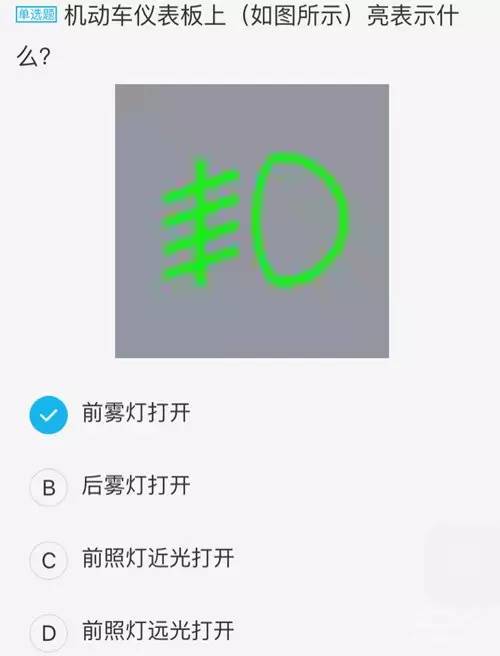 考驾照车灯图片大全图片