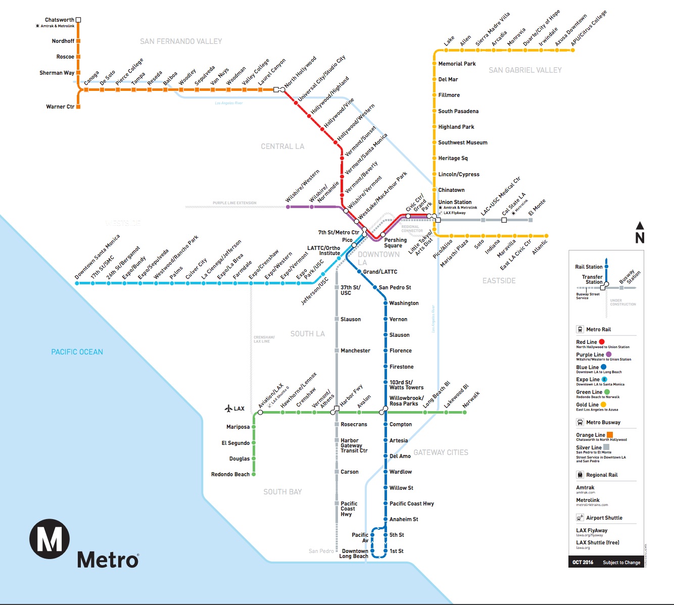洛杉矶确实有地铁,但就这么几根洛杉矶这么堵怎么没早挖地铁呀?