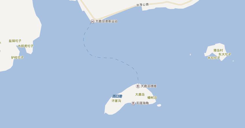 丹东大鹿岛地图图片