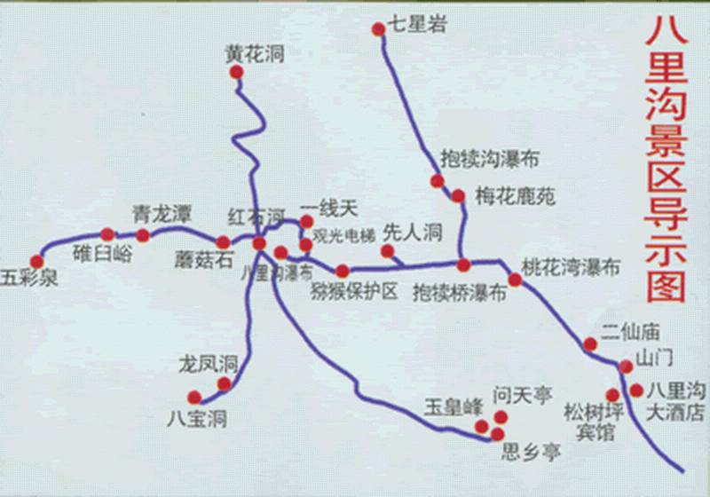 八里沟景区游览图图片