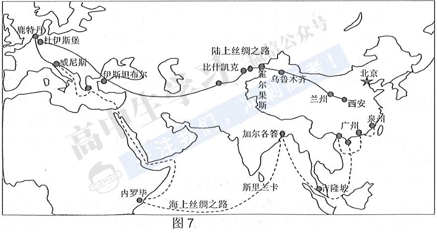 (1)指出我国古代海上丝绸之路贸易时出发和返航的季节,并说明理由.