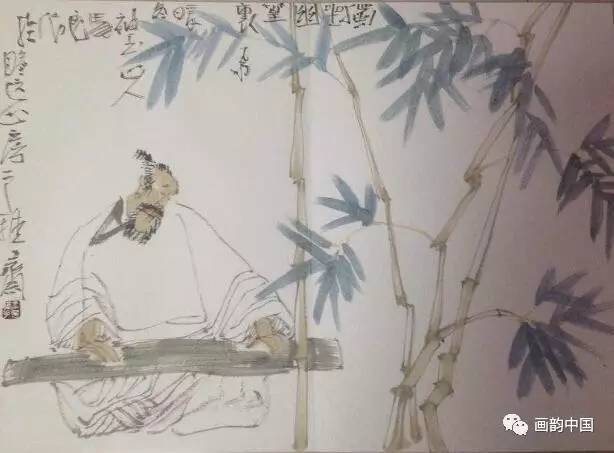 画韵人物品读书画家马良作品赏析