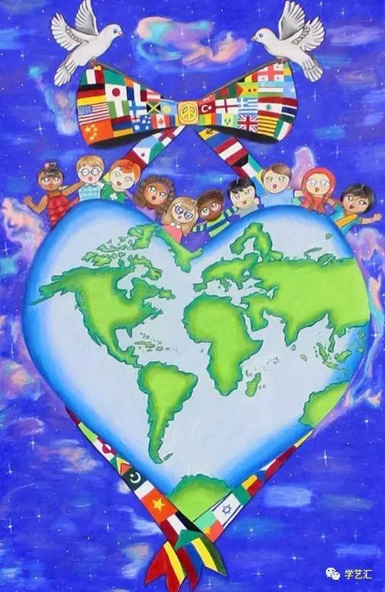 小学生世界和平海报图片