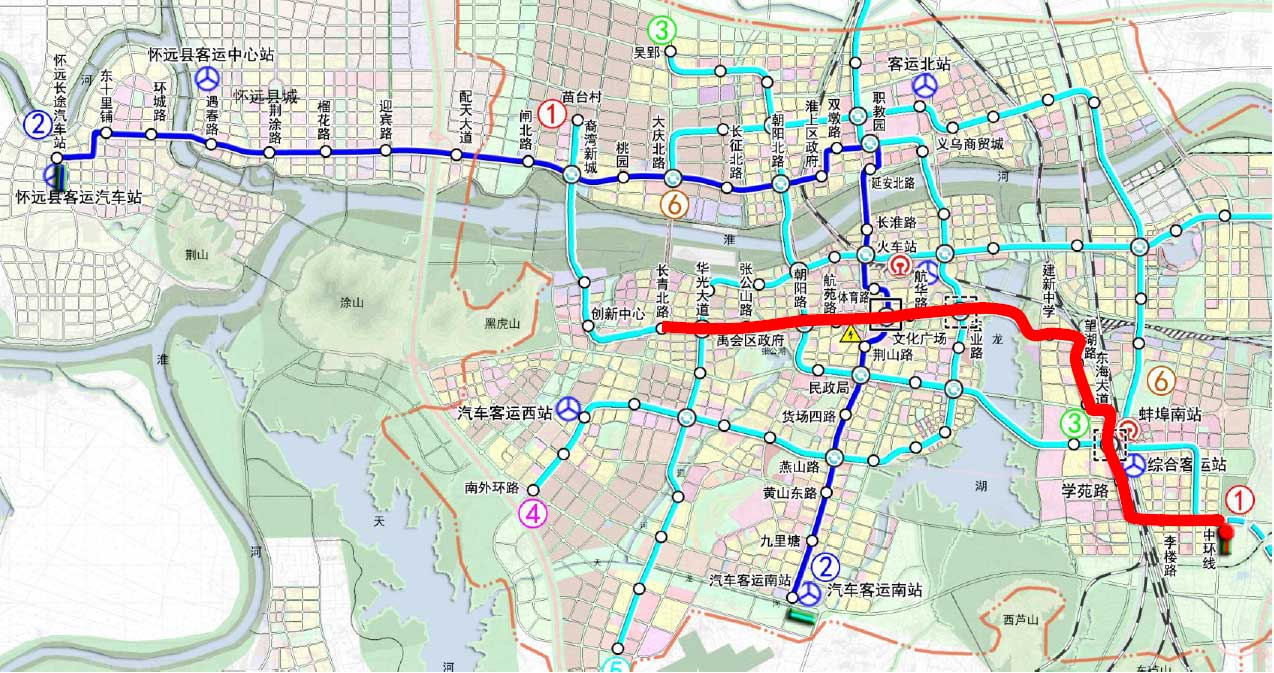 《蚌埠市城市轨道交通近期建设规划(2018