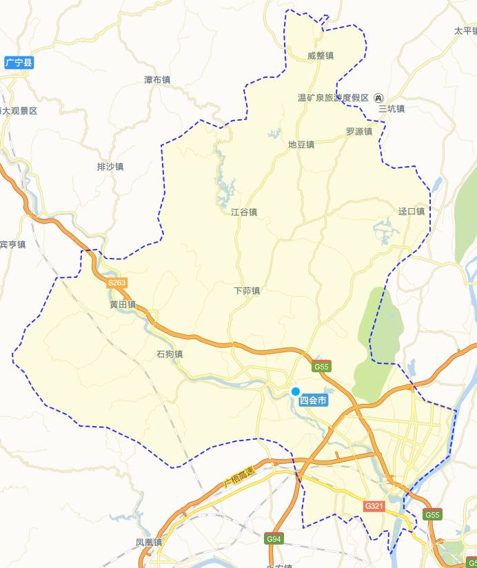它四会市位于广东中部,的东面,珠江三角洲西北边缘,地处西,北,绥三江