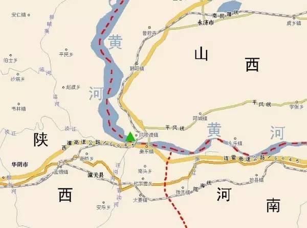 风陵渡地理位置图片