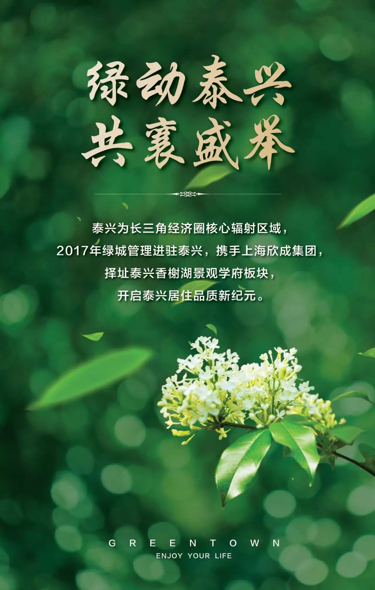 绿城管理集团2017年泰兴专场招聘!