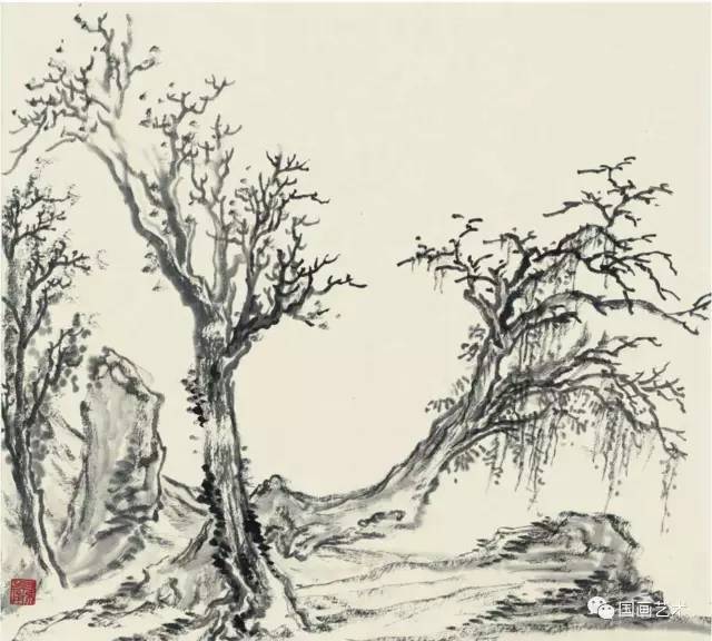 【国画教程】枯树的画法