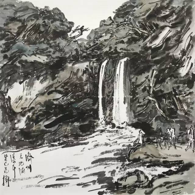 《南雁蕩寫生》 45 x 70cm盧禹舜 《慈恩寺圖》 68 x 68cm方楚喬