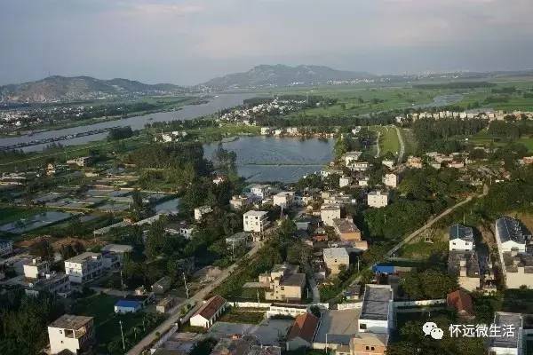 怀远县白莲坡镇姚山村,一个村庄赛公园,庭院成果园的地方