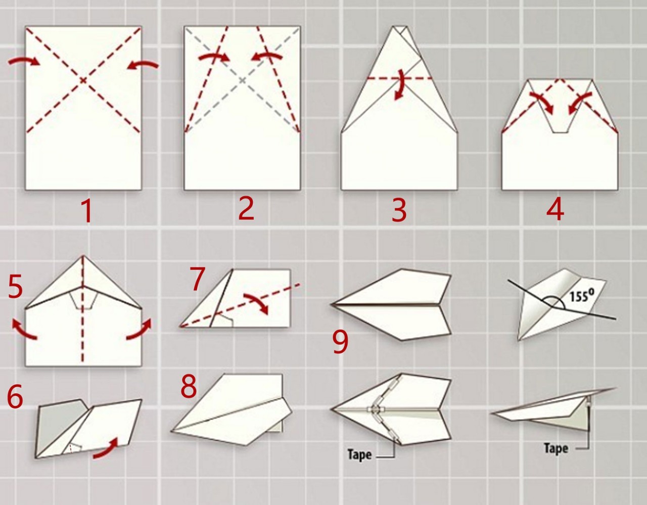 飞机的折法最简单图片