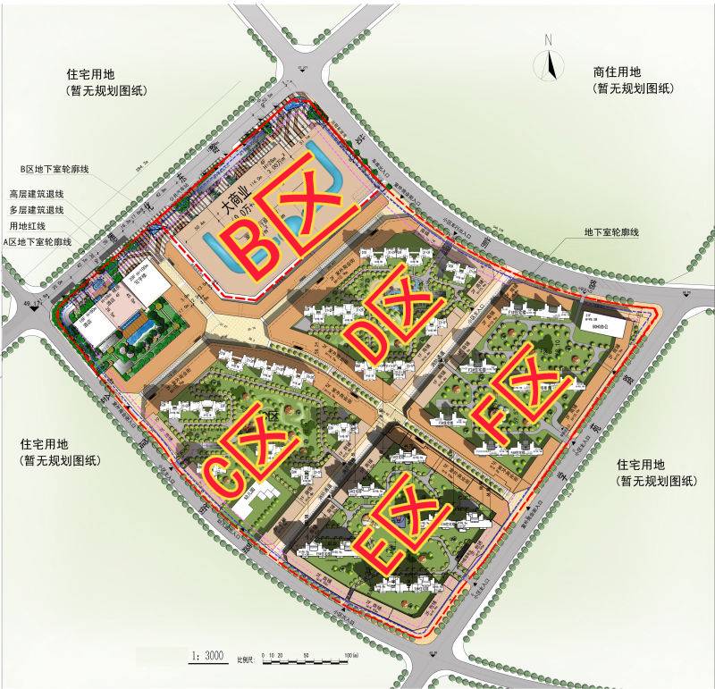 d,e,f区是住宅区万达华府九江万达广场购物中心b区是7月8日即将开业的