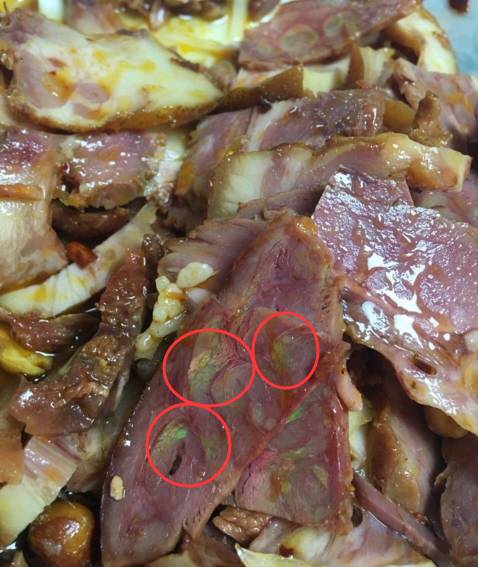 猪头肉上面的淋巴图图片