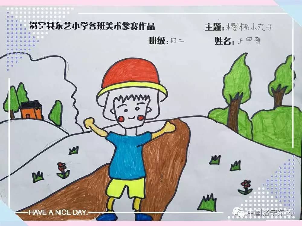 学生画画作品署名格式图片