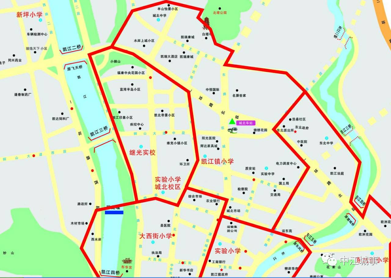 中江小学区域划分2021图片