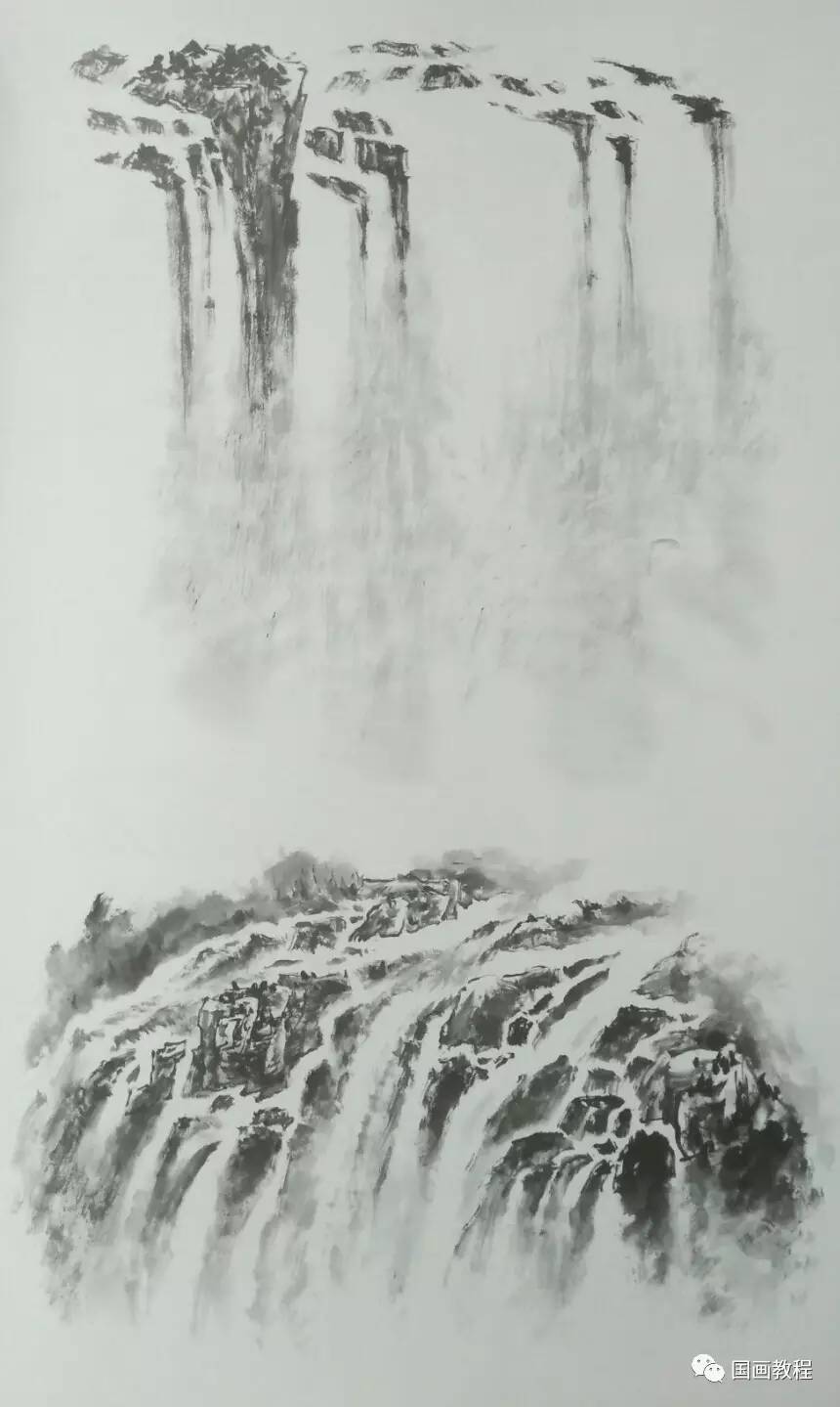 国画云雾的画法图片