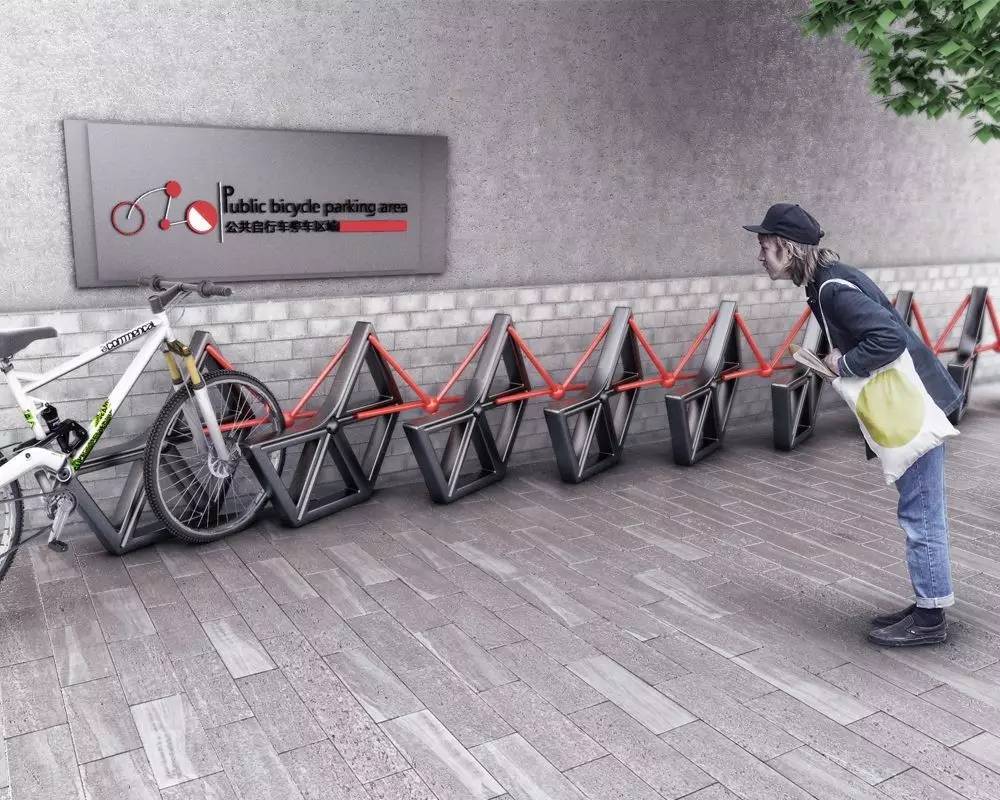 自行车停放点设计图片
