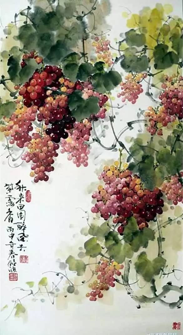 【花鳥欣賞】葡萄畫,太漂亮了