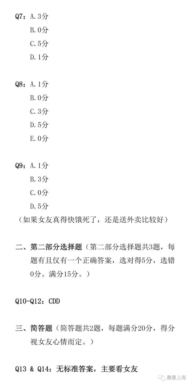 2017男朋友高招测试现已开始终于找到了注孤生的理由