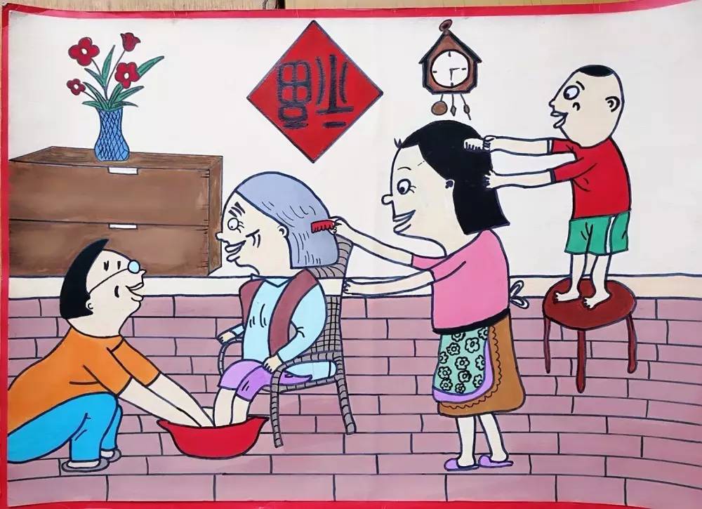 中华传统美德画画图片