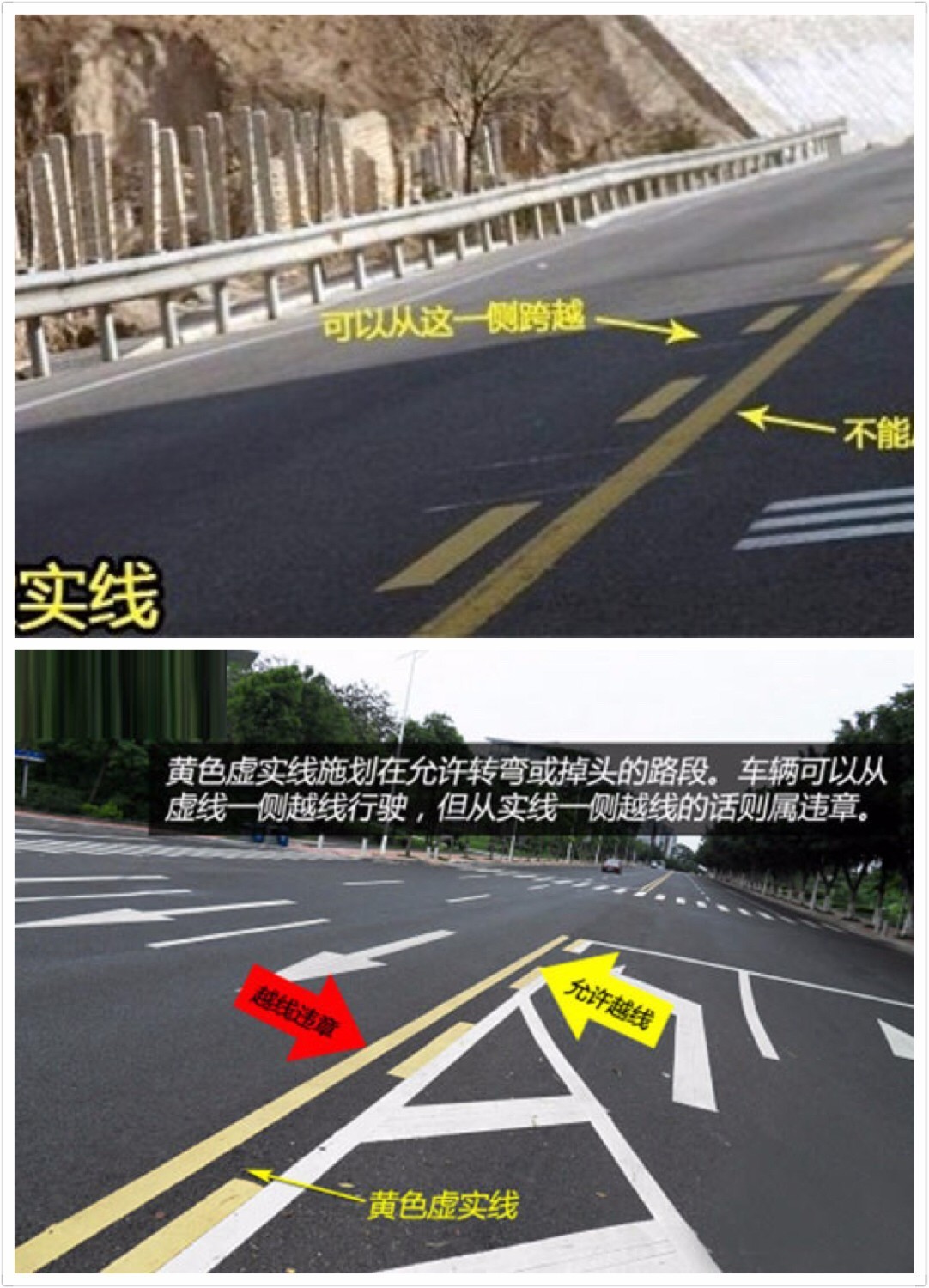 道路虚实线规则图解图片