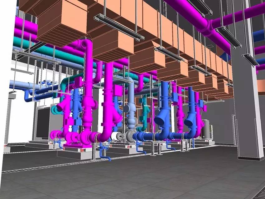 應用bim優化這個冷水機房機電工程規避了許多問題