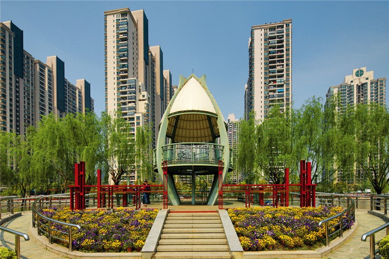 每日一园全国最大上海第一座活水公园梦清园