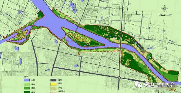 蒙城涡河公园规划图图片