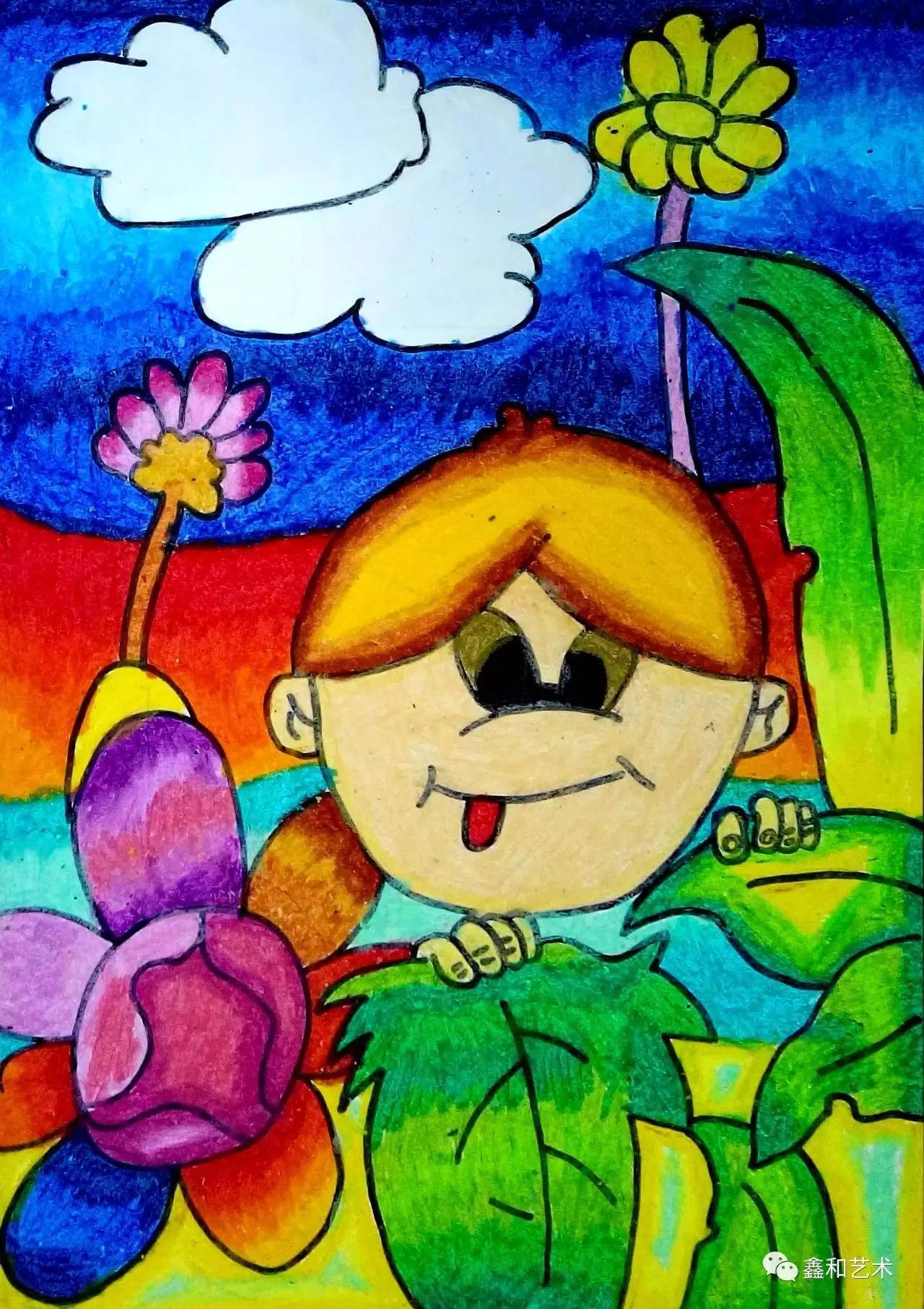 西瓜真甜 10岁 唐妙音 童心的自然流露是世界上最美的艺术语言,绘画