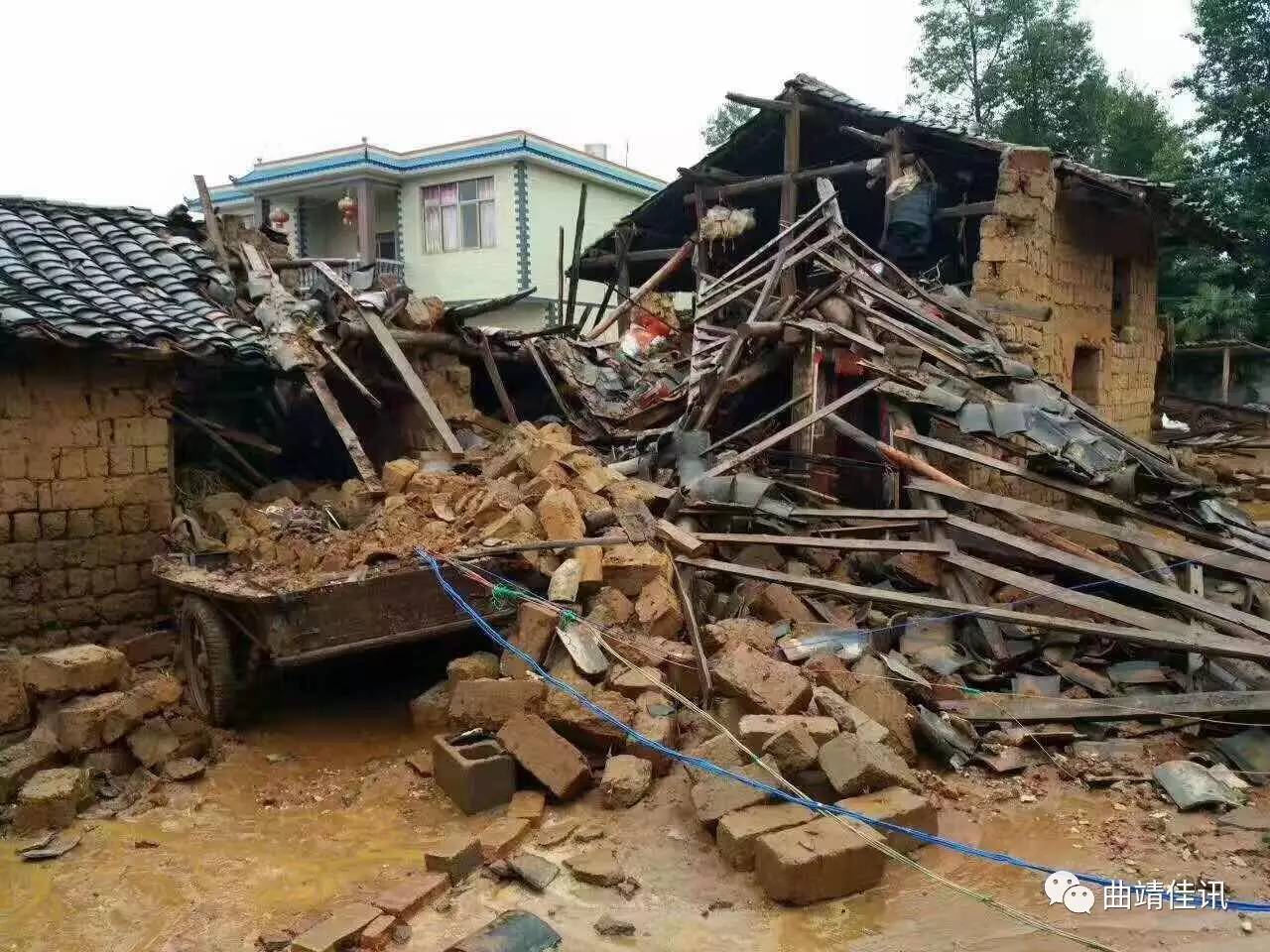 曲靖多地遭暴雨