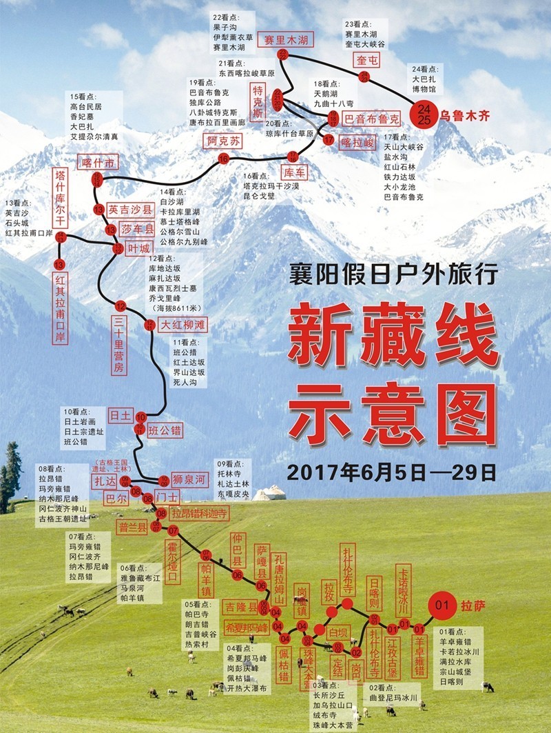 新藏线地图及海拔图片