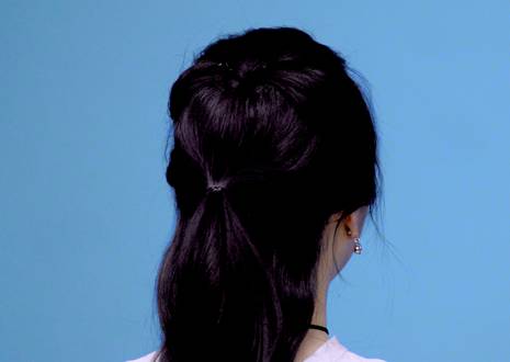 发型演绎 泡泡马尾辫bubble ponytail hair